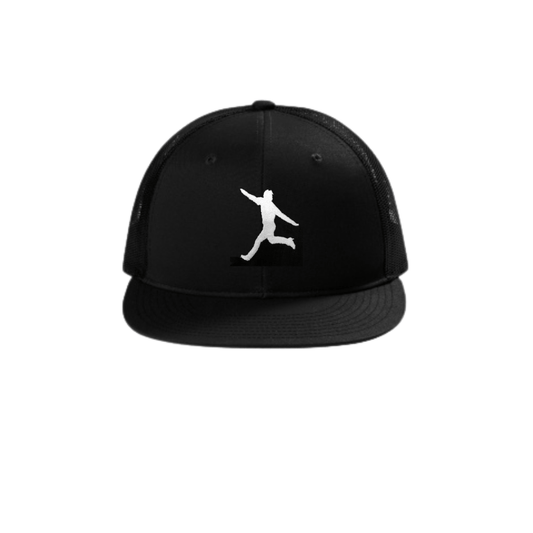 FLYING MAN FLAT BILL ADULT TRUCKER HAT