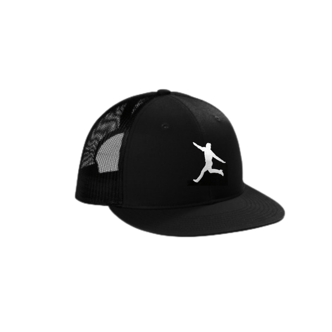 FLYING MAN FLAT BILL ADULT TRUCKER HAT